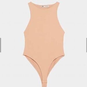 Zara Nude Halter Neck Bodysuit